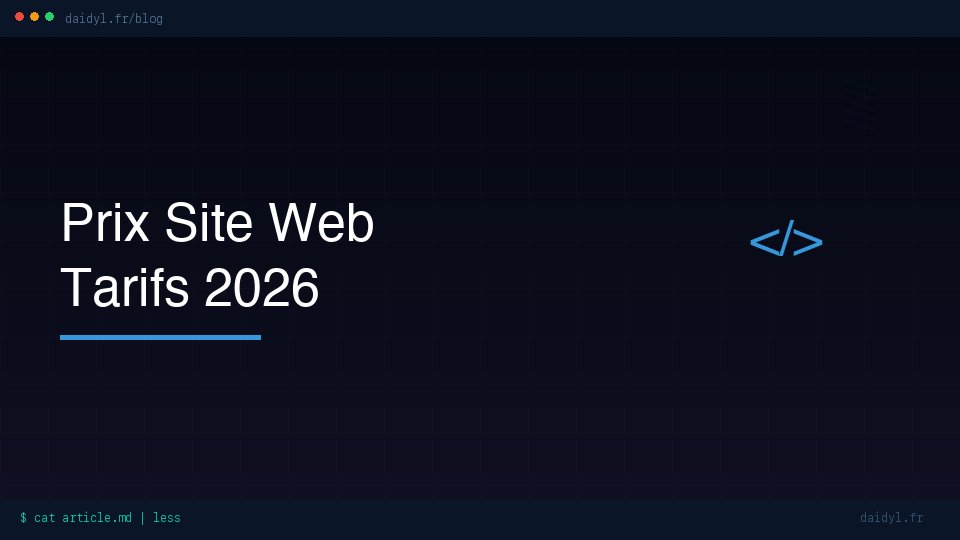 Prix d'un site internet en 2026 : tarifs et budget réaliste