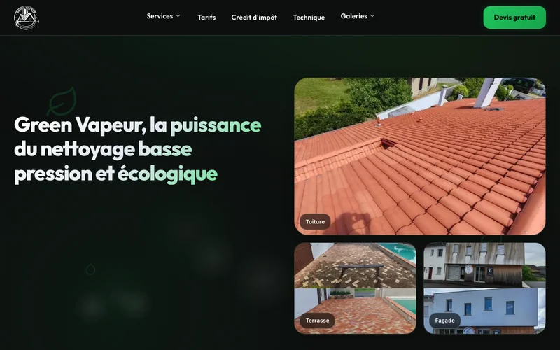 Service nettoyage vapeur — Création site et SEO